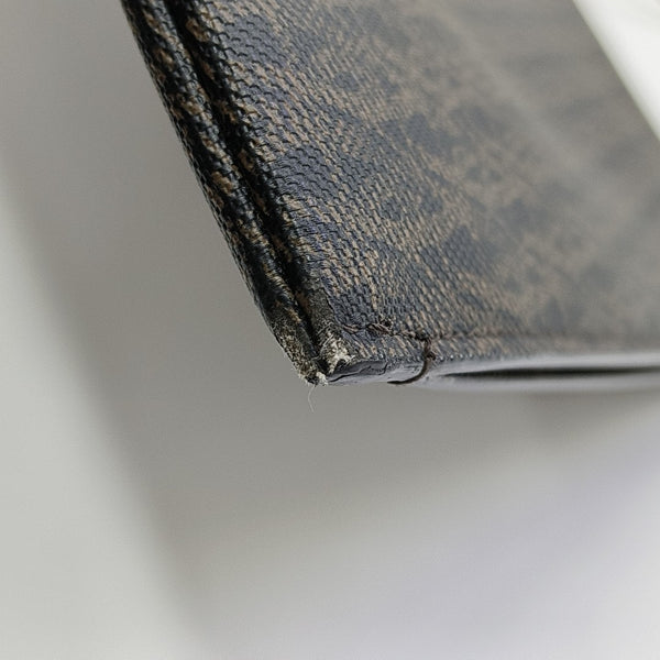 Coated Canvas Clutch Black