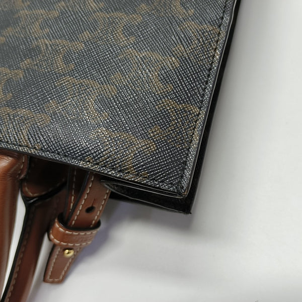 CABAS CELINE Small Coated Canvas Brown
