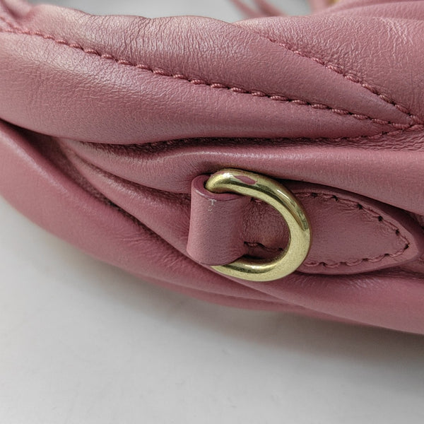 Wander Matelassé Small Quilted Lambskin Pink