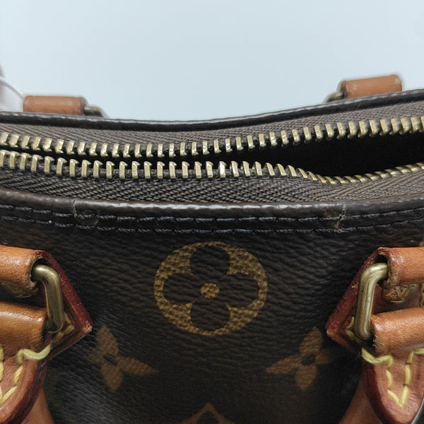 SPEEDY Nano Monogram Coated Canvas Brown