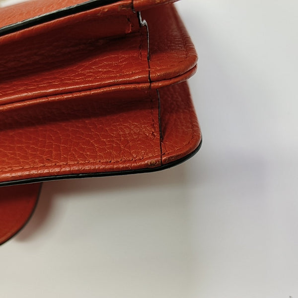 Interlocking G Small Calfskin Orange