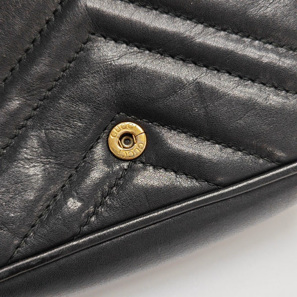 GG Marmont Mini Quilted Calfskin Black