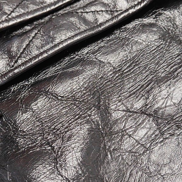 NIKI Medium Chevron Calfskin Black