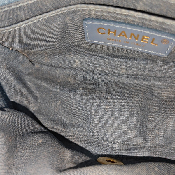 CLASSIC FLAP Mini Quilted Denim Blue