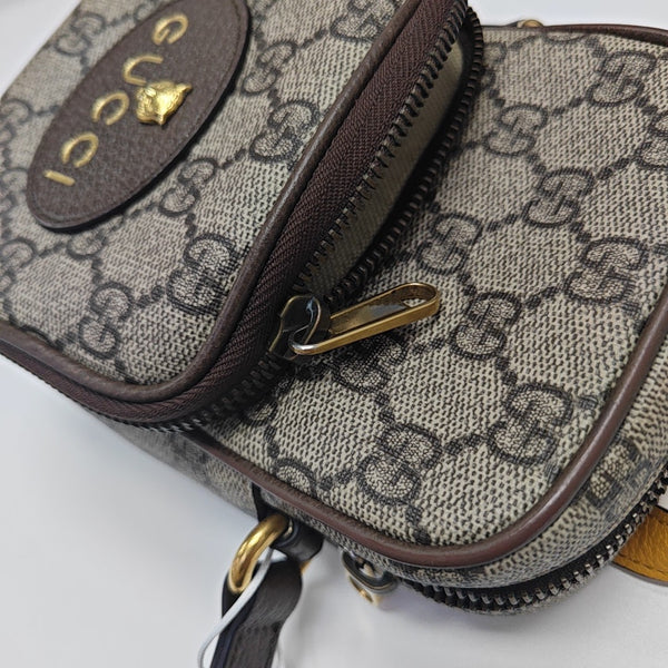 Neo Vintage Mini Monogram Coated Canvas Brown