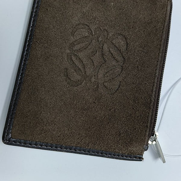 Suede Coin Purse Brown