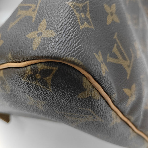 SPEEDY 30 Monogram Coated Canvas Brown