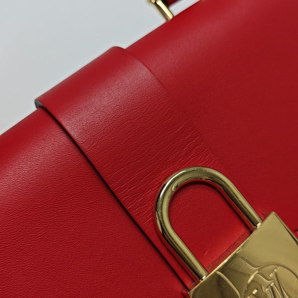 LOCKY BB Monogram Coated Canvas Red