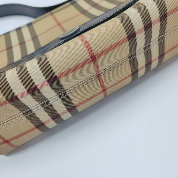 Coated Canvas Shoulder Bag Brown