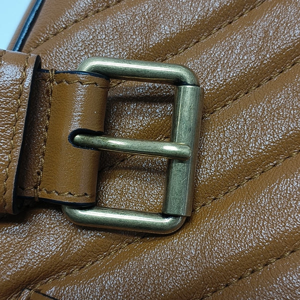 GG Marmont Super Mini Quilted Calfskin Brown