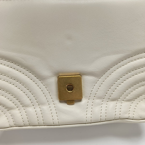 GG Marmont Mini Quilted Calfskin White