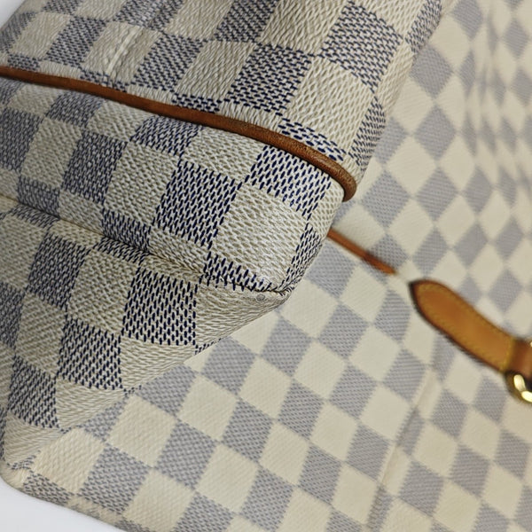 TOTALLY MM Damier Azur Coated Canvas White