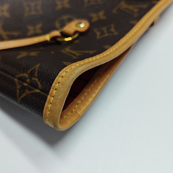 NEVERFULL MM Monogram Coated Canvas Brown