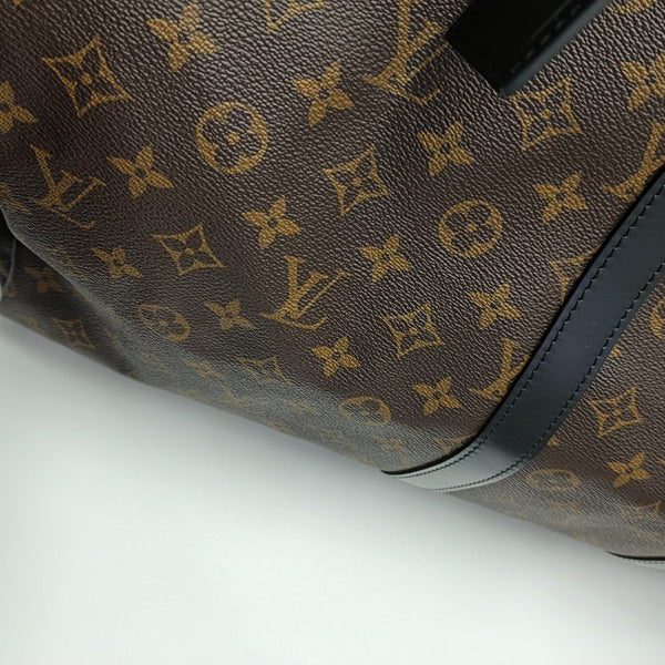 KEEPALL 55 Monogram Coated Canvas Brown
