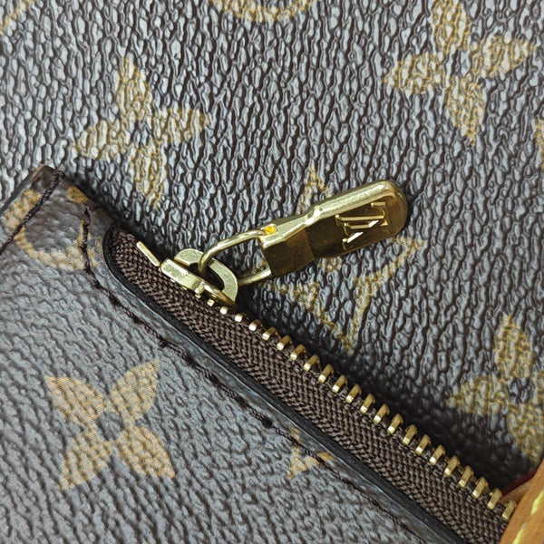 NEVERFULL MM Monogram Coated Canvas Brown