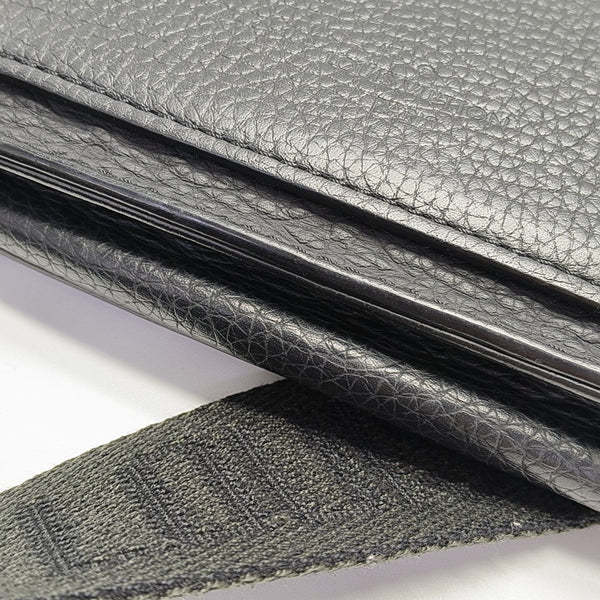 S LOCK Monogram Calfskin Black