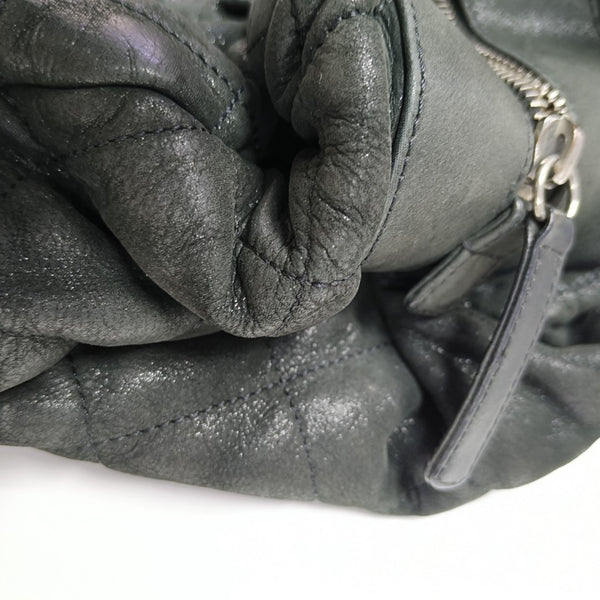 IRIDESCENT Quilted Calfskin Green