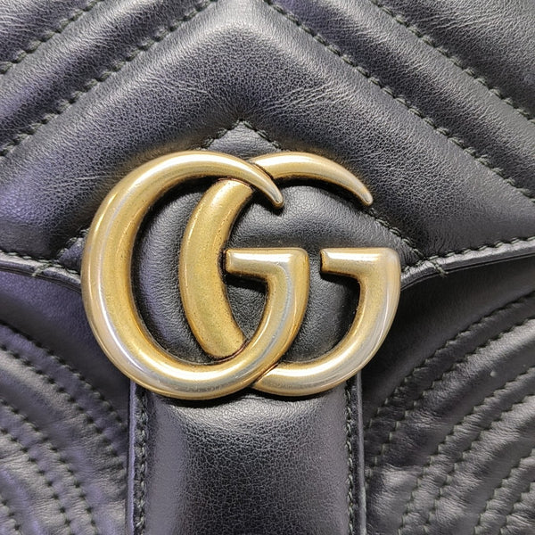GG Marmont Mini Quilted Calfskin Black