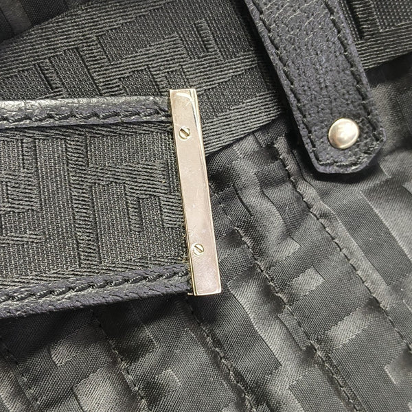 Fabric Top Handle Bag Black