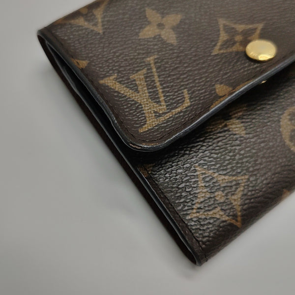 ANAIS Monogram Coated Canvas Brown Wallet