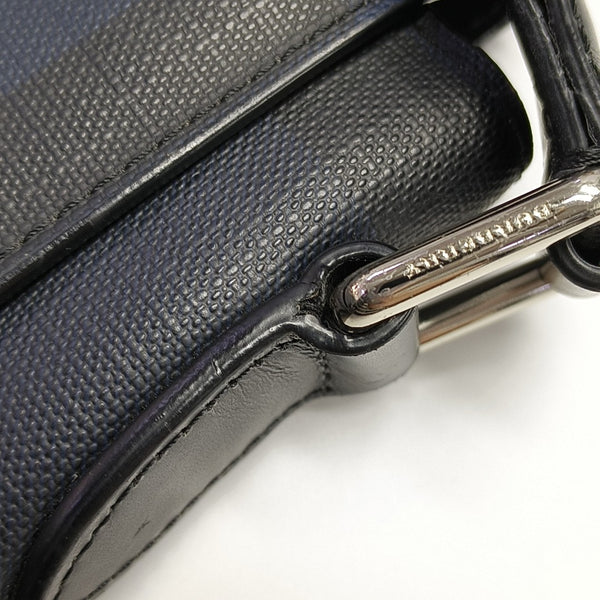 Coated Canvas Crossbody Bag Black