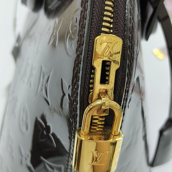 ALMA PM Monogram Patent Leather Red