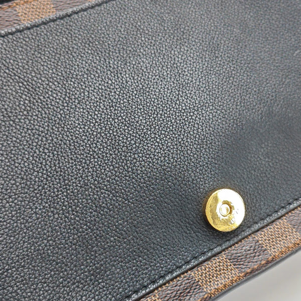 BEAUMARCHAIS Damier Ebene Coated Canvas Brown
