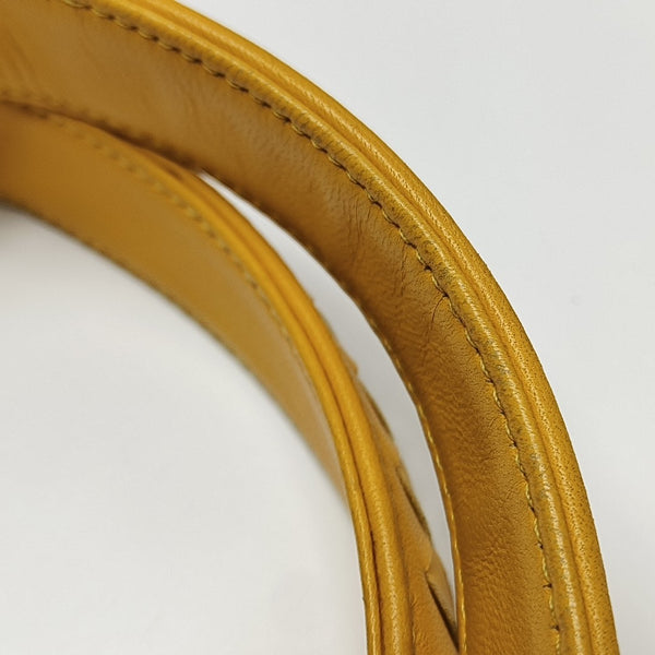 Lambskin Top Handle Bag Yellow