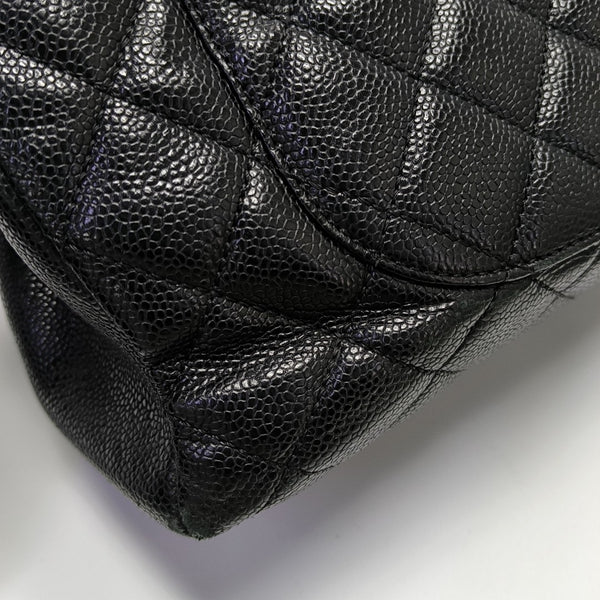 CHANEL GST Extra Large Quilted Grained Calfskin Black