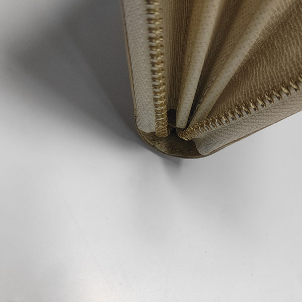 ZIPPY Damier Azur Coated Canvas White Wallet