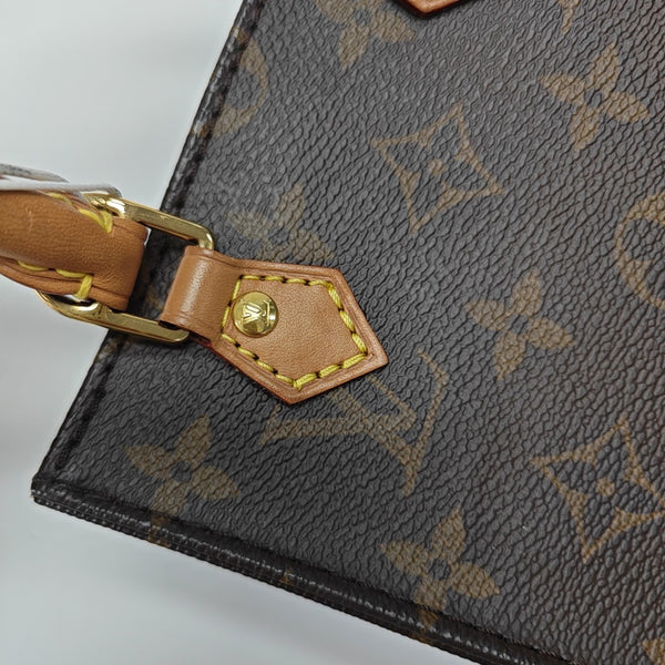 SAC PLAT Mini Monogram Coated Canvas Brown