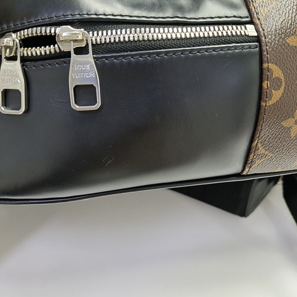 JOSH Monogram Coated Canvas Brown