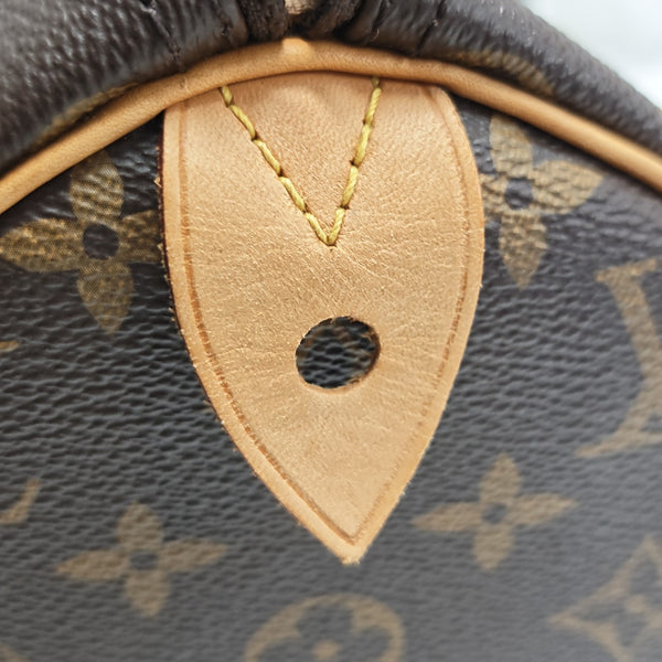 SPEEDY 30 Monogram Coated Canvas Brown