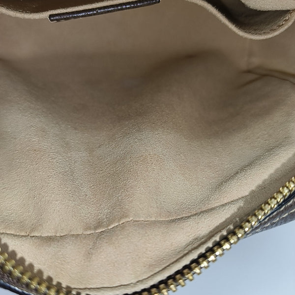 Ophidia Small Monogram Coated Canvas Beige