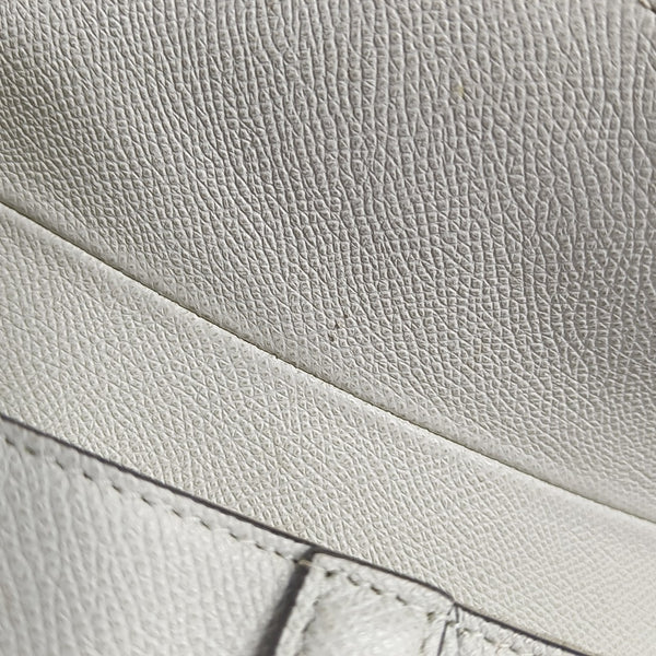 Saddle Medium Calfskin White