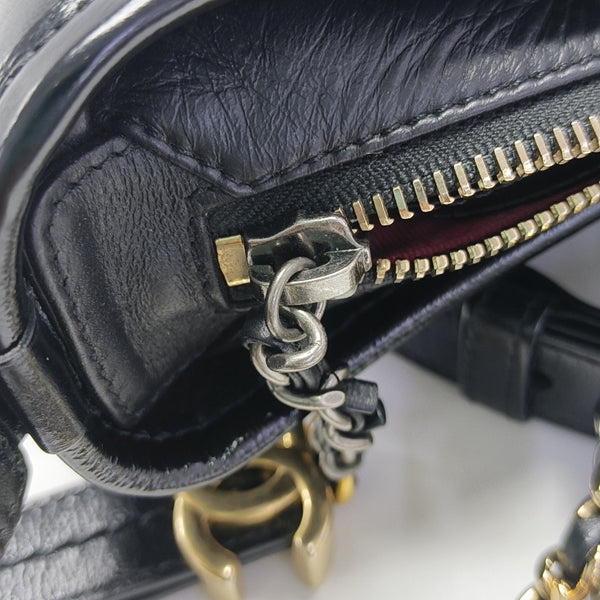 GABRIELLE Small Quilted Calfskin Black