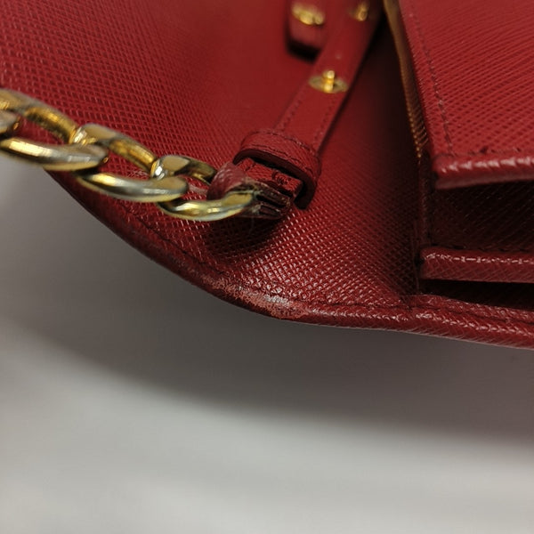 Saffiano Calfskin Crossbody Bag Red