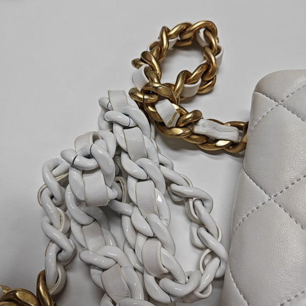 CLASSIC FLAP Mini Quilted Lambskin White