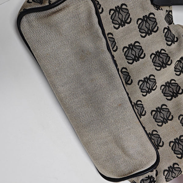 Monogram Canvas Tote Bag Gray