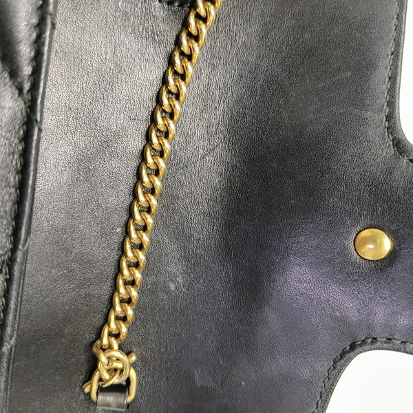 GG Marmont Mini Quilted Calfskin Black