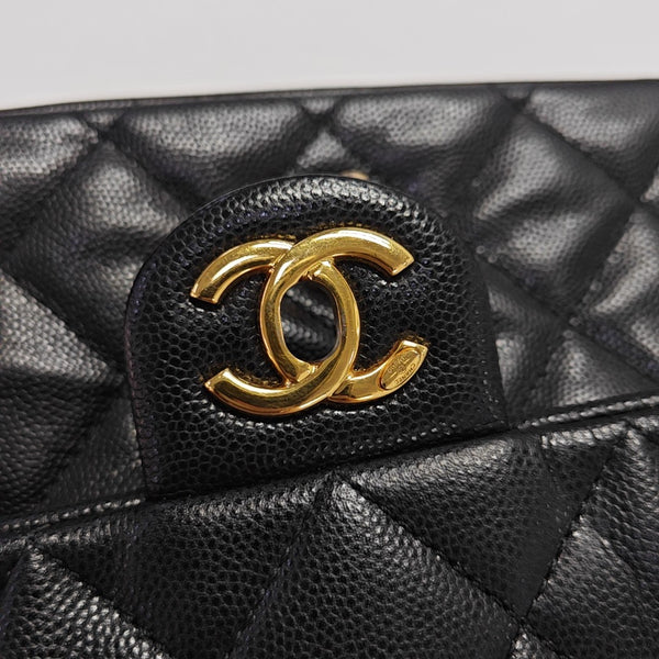 CLASSIC FLAP Mini Quilted Grained Calfskin Black