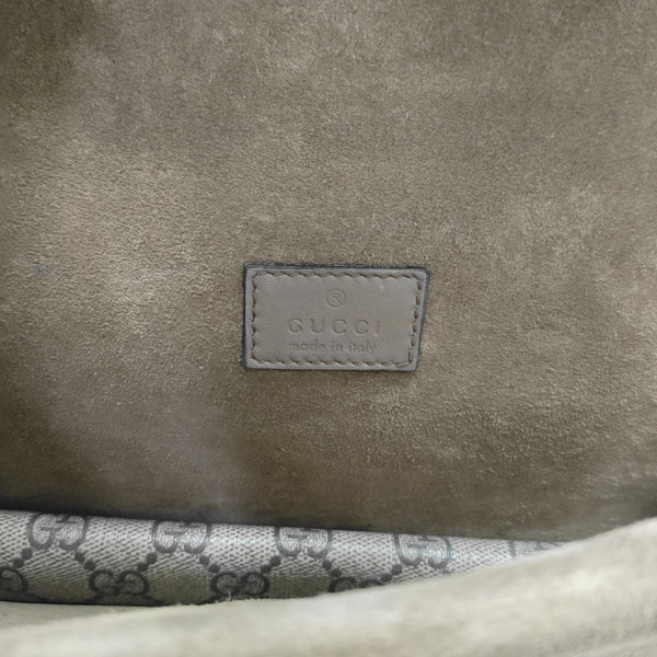 Dionysus Small Monogram Coated Canvas Beige