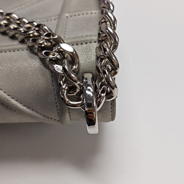 Diorama Small Cannage Calfskin Silver