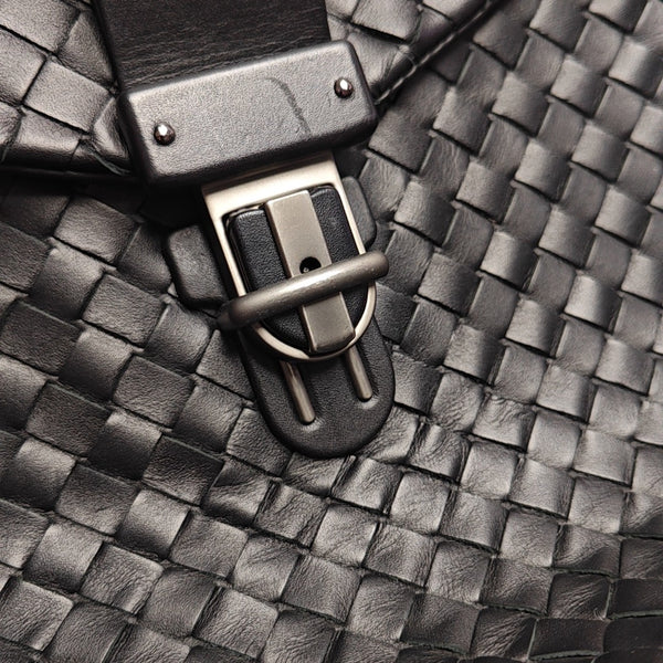 Calfskin Top Handle Bag Black