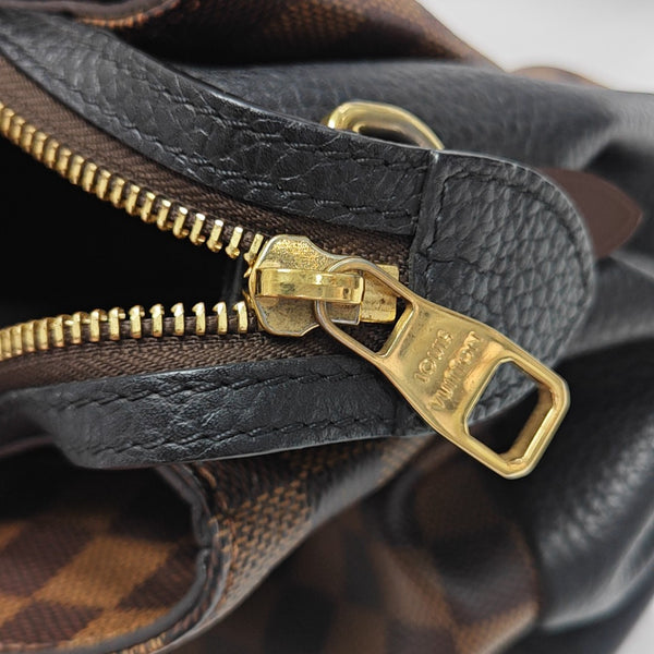 NORMANDY Damier Ebene Coated Canvas Brown