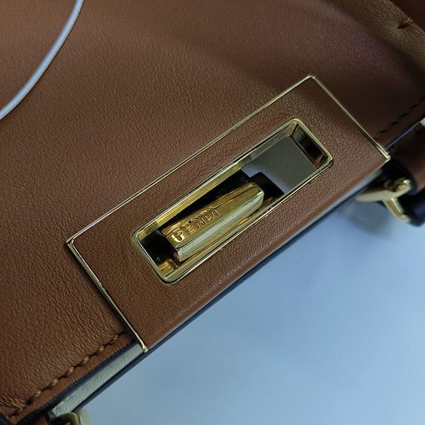 Peekaboo Large Calfskin Brown