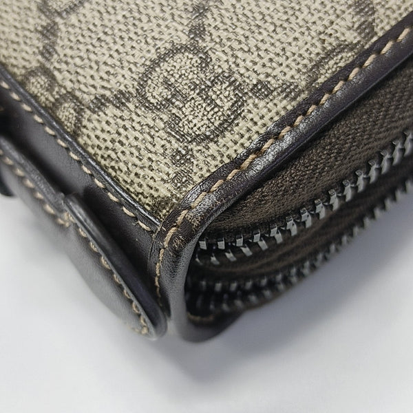GG Supreme Monogram Coated Canvas Brown