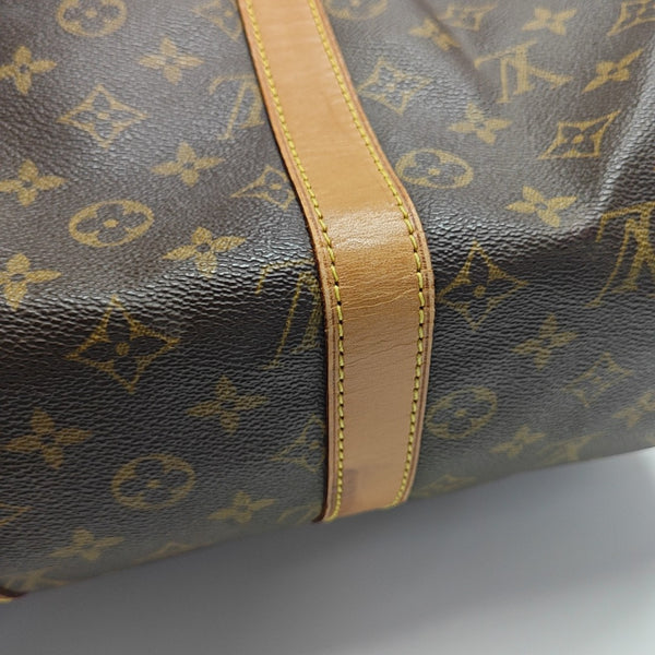 KEEPALL 45 Monogram Coated Canvas Brown