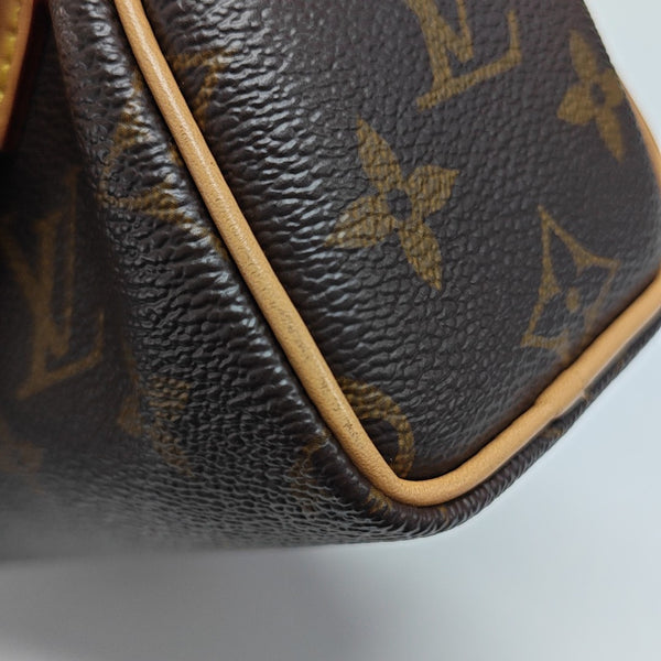 SPEEDY Nano Monogram Coated Canvas Brown