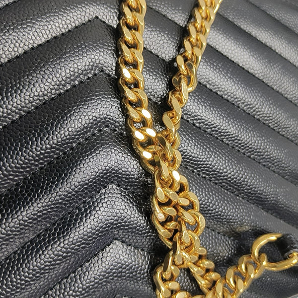 MONOGRAM Medium Chevron Calfskin Black